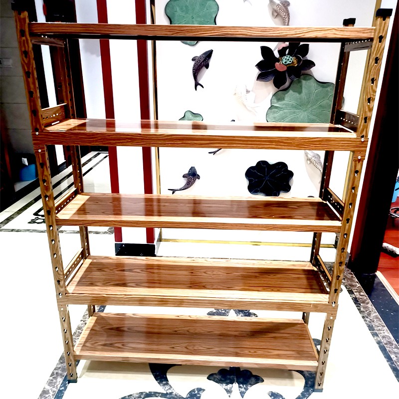 Wooden Grain Steel Shelf